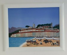 Gabriel Donnet - " Cannes les pêcheurs du Suquet "  Art Naïf Tableau Original