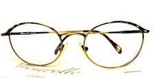 Monture pour Lunettes de Vue Uomo Femme Métal Or Rond Point Italia Nouvelle