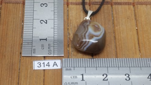 Pendentif agate cordon - agate, +