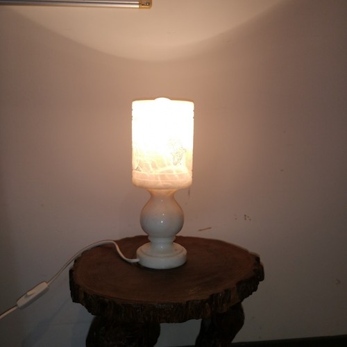 Ancienne lampe albâtre - en,