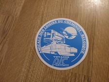 ancien autocollant vintage train TGV amicale des loisirs du cheminot