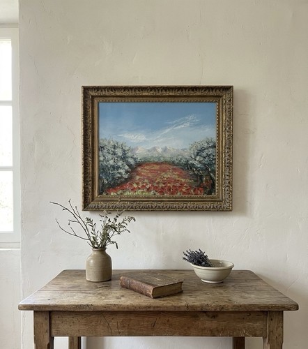 Tableau paysage provençale - tableau,