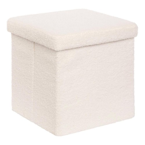 Pouf coffre carré - carré, bouclette