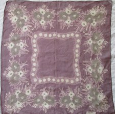 -Superbe Foulard en mousseline MICHEL  soie TBEG  vintage 85 x 90 cm