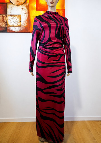 Robe stretch longue à - 🌹,