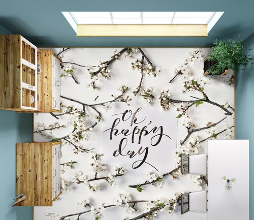 Branche fleurs 2080 sol - branche,