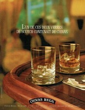 Publicité Advertising 0322 1985  whisky Chivas Regal  un de ces verres scotch
