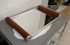 PLATEAU BOIS ALU ET MIROIR ART