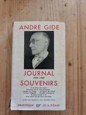 ANDRÉ GIDE - JOURNAL 1939-1949: SOUVENIRS (La Pléiade) (1954 Relié) Etat moyen
