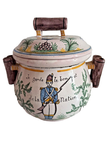 Ancien pot tabac faience - ancien,