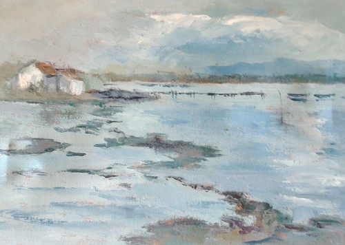 Belle gouache étang - belle, de