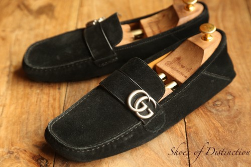 Mocassins gucci noir daim - noir,
