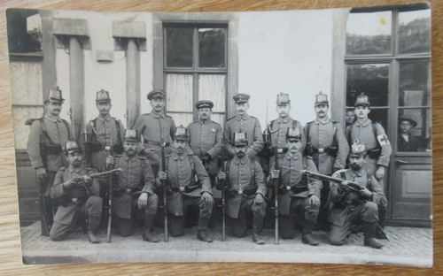 Old group photo landsturm - group,
