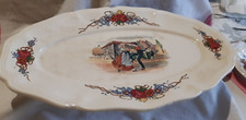 PLAT OVAl A BEURRE OBERNAI SARREGUEMINES LONG 27 CM LARG  17 CM signe LOUX
