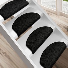 Barcelone Tapis de Marche / pour Escalier D'Escalier en Noir Fabriqué Allemagne