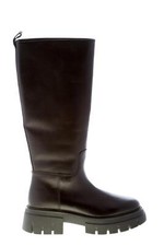 ASH chaussures femme Black leather Lucky knee boot with half-leg zip 135534-001