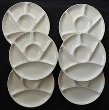 x6 assiettes blanches à