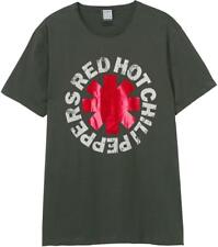 Amplified Unisex Tee Red Hot Chili Peppers Foil Logo Charcoal Gris