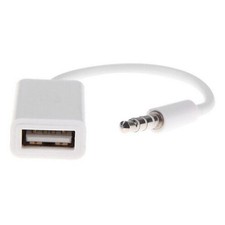  3.5mm mâle AUX Audio Plug Jack vers USB 2.0 Femelle Convertisseur Câble Cordon