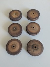 6 bobine ancienne roulette buis passementerie broderie 19 ème bois dentelle 