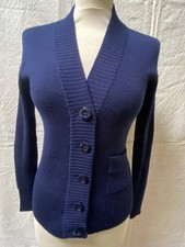 Cardigan S/M maille côte 100% pure laine marine LUISA SPAGNOLI made in Italy