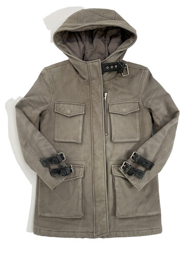 Manteau toile gris - manteau, en