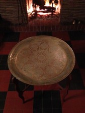 1 Plateau marocain oriental fait à la main 60 cm ( Sans Trépied )