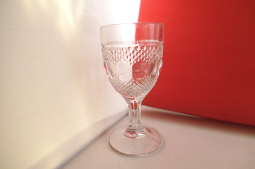 Antique eapg clear glass wine - clear,