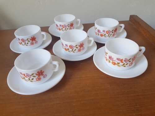 Tasses soucoupes arcopal - 6, et