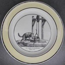 Assiette N°6 en faïence fine