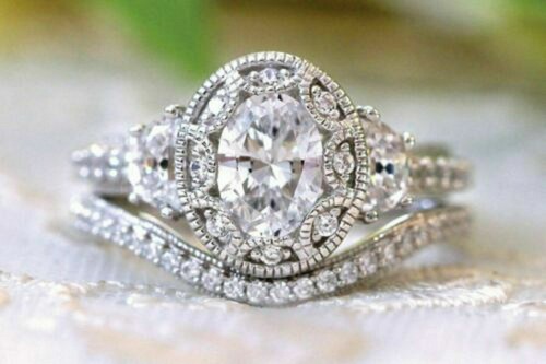Bague mariée or blanc - bague, de