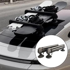 Porte-skis de toit pour voiture avec fixations à ventouses, installation