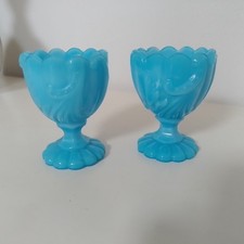 Coquetier en opaline bleu Portieux