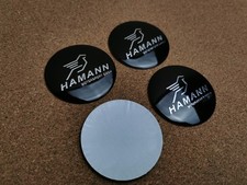 Lot de 4 Stickers Hamann Motorsport Enjoliveurs 56mm –  Noir 
