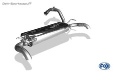 Fox Duplex Silencieux Sport Citroën C1 II En Optique Diesel Courbé Vers Le Bas