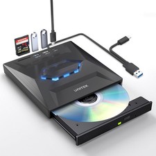 Unitek Lecteur CD DVD externe pour ordinateur portable lecteur DVD portable U