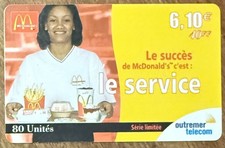 GUYANE Mc DONALD OUTREMER TELECOM PREPAYÉE PREPAID TELECARTE SCHEDA PHONECARD