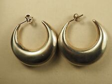BOUCLES D'OREILLES CREOLES VINTAGE ARGENT MASSIF SILVER EARRINGS