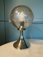 VINTAGE LAMPE TULIPE DESIGN 70-PLASTIQUE Chromé-VERRE-1970