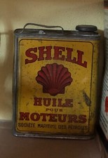 ancien bidon huile shell