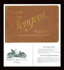 Catalogue AUTOMOBILE PEUGEOT 1907 voiturette LION