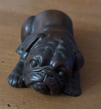 Bulldog Figurine Brown Solid