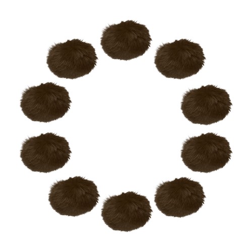 Pompons fausse fourrure - fausse,