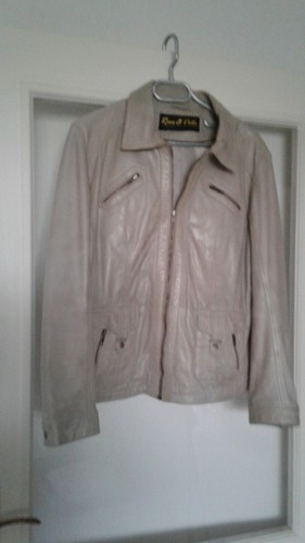 Veste cuir femme taupe - cuir,