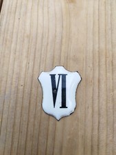  chiffres Romain Métal émaillé Bombé carillon pendule horloge clock Chiffre 6