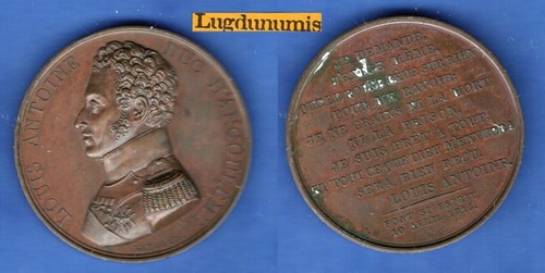Médaille louis antoine duc - antoine,