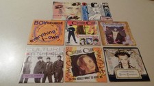Lot collection de 8 disques vinyles 45T 7' de Boy George Culture Club