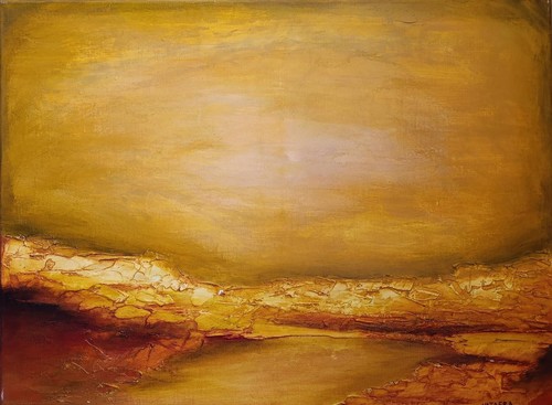 Peinture abstraite acrylique - peinture, abstraite,