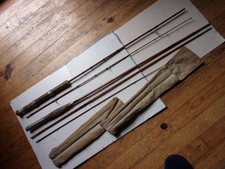 Cannes à pêche  Pezon et Michel anciennes en  Bambou Refendu " 1930/1950 "