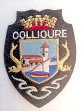 Écusson COLLIOURE en feutrine brodée - Pyrénées-Orientales France
